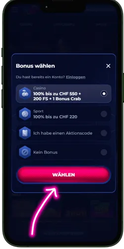 Einen Registrierungsbonus bei Viperwin erhalten
